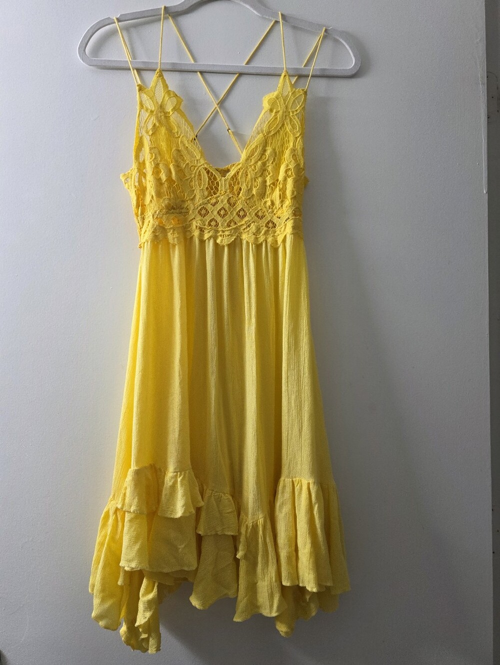 Free People / FP One Butter Yellow Adella Slip Dress Size S